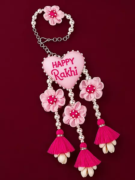 Happy Rakhi Floral Lumba Rakhi