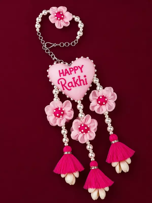 Happy Rakhi Floral Lumba Rakhi