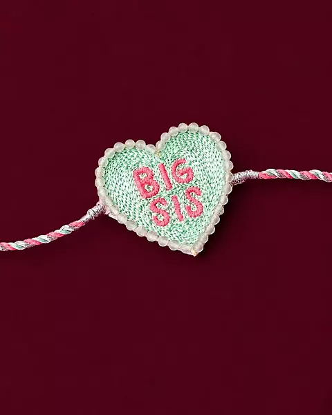 Big Sister Designer Heart Rakhi