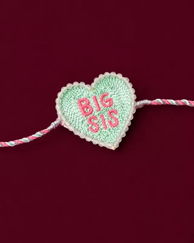Big Sister Designer Heart Rakhi