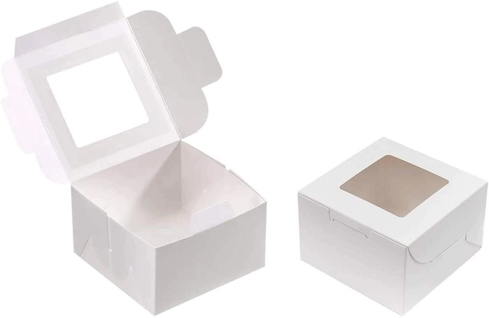 White 1 Brownie/Cookie Box - 3*3*1.75