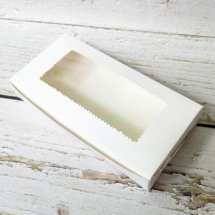 White 2 Brownie/Cookie Box - 6*3*1.75 Inch