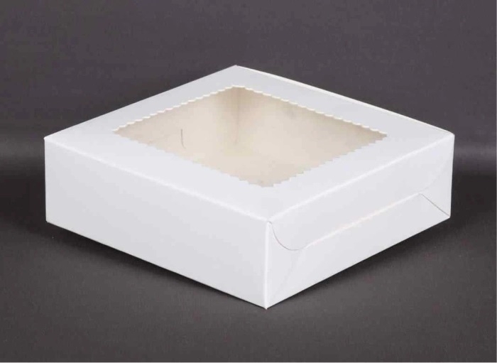 White 4 Brownie/Cookie Box - 6*6*1.75 Inch