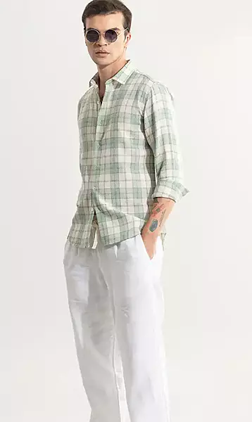 White Checked Shirt - Test Product