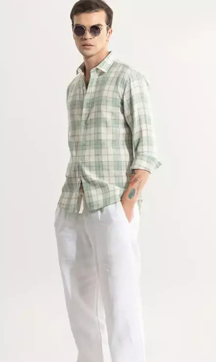 White Checked Shirt - Test Product