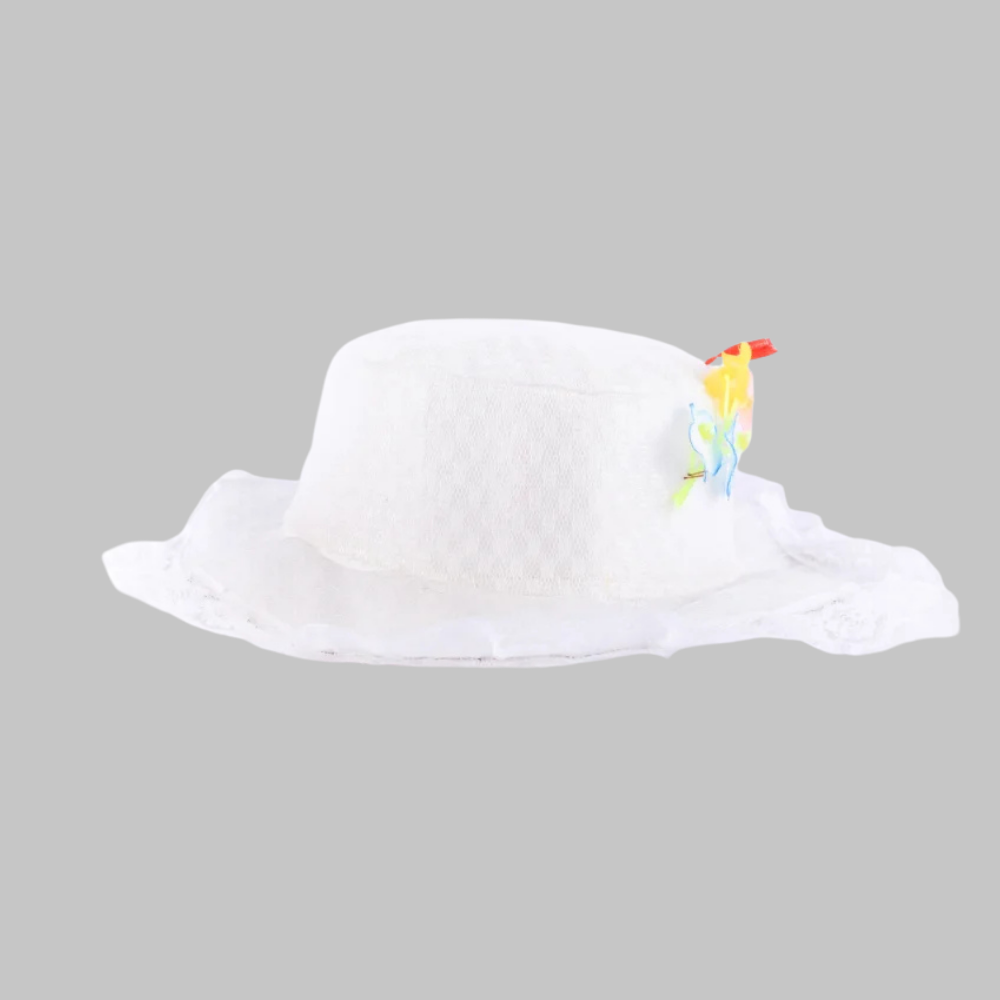 White Color Baby Fancy Cap for Kids
