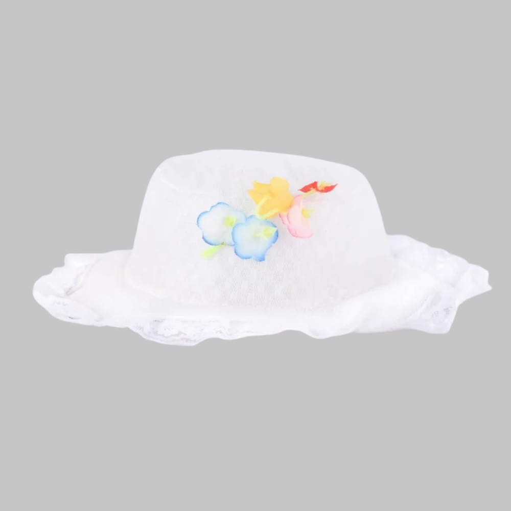 White Color Baby Fancy Cap for Kids