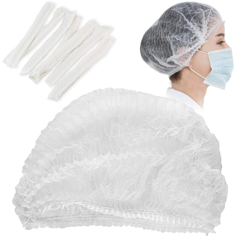 White Hairnet for Cooking and Baking(25 Pieces)