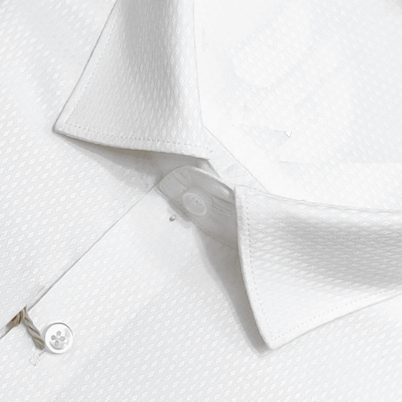 White Self Design Shirt