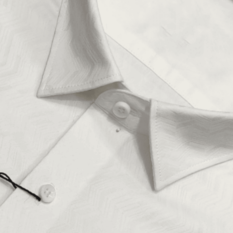 White Self Design Shirt