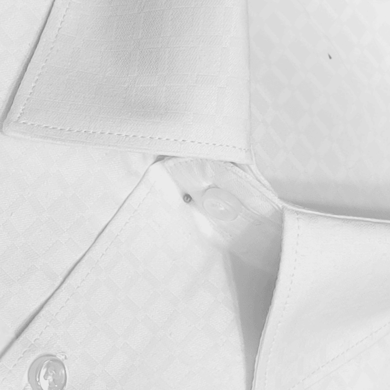 White Self Design Shirt