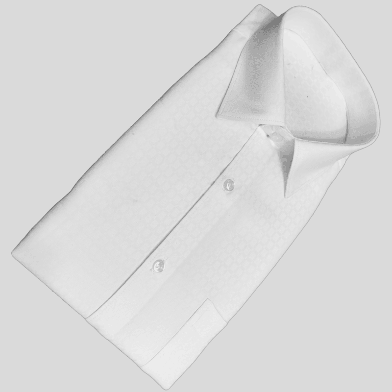 White Self Design Shirt