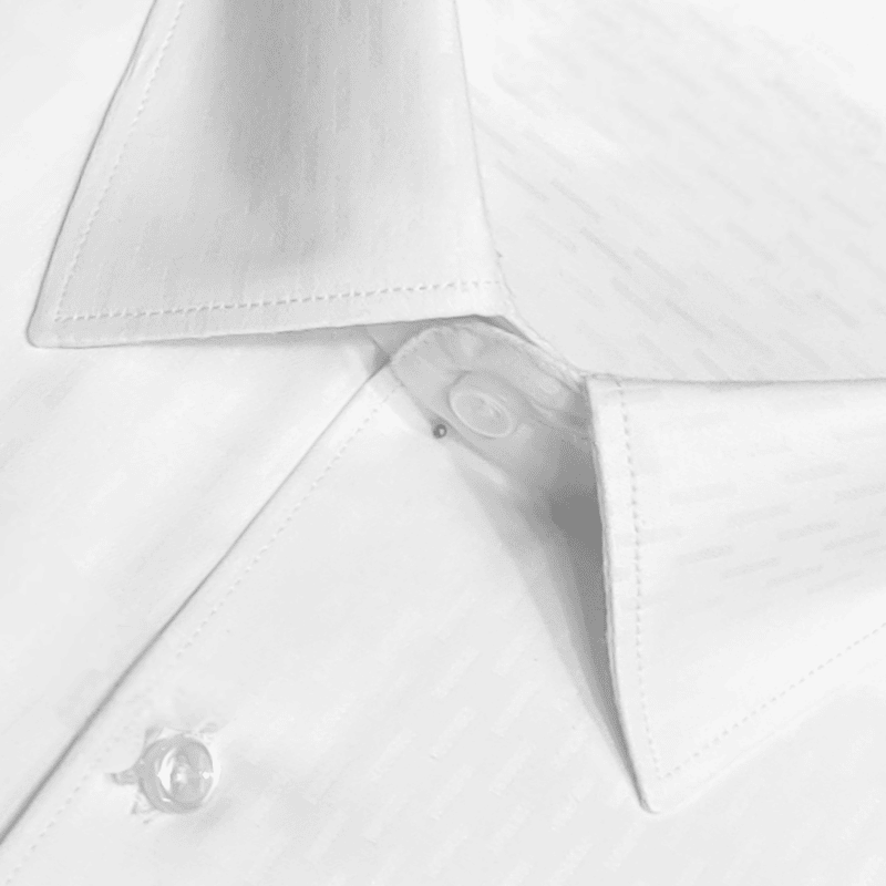 White Self Design Shirt