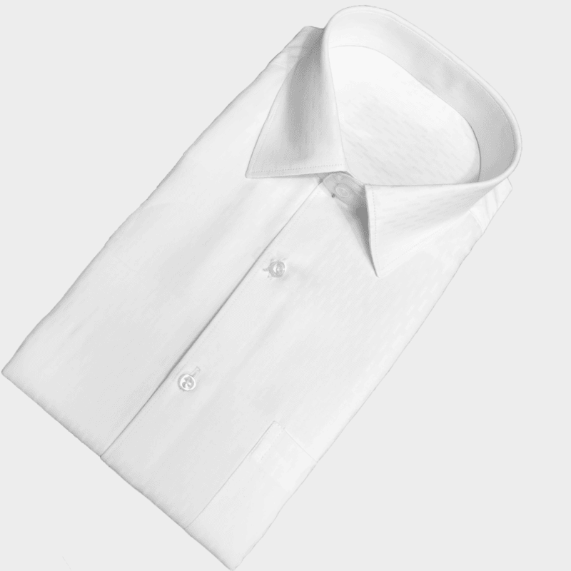 White Self Design Shirt