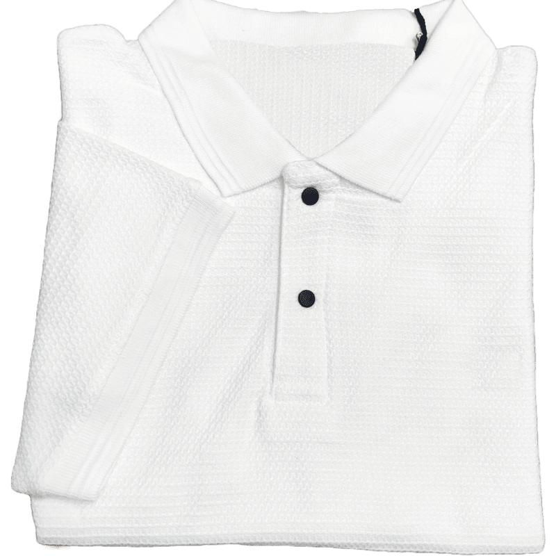 White Self Design Tshirt