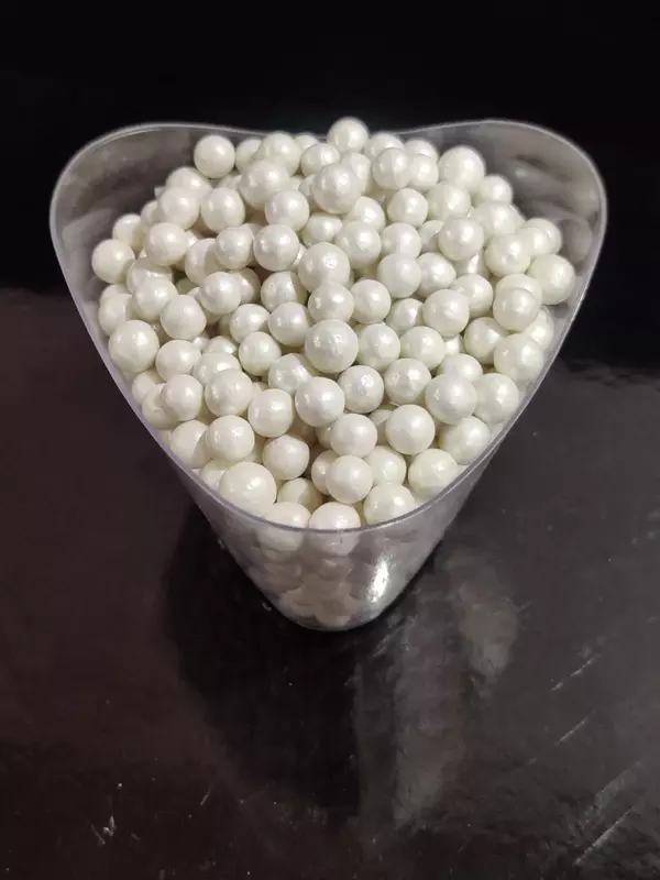 White/Pearl Sprinkle Balls 6MM - 100 GM