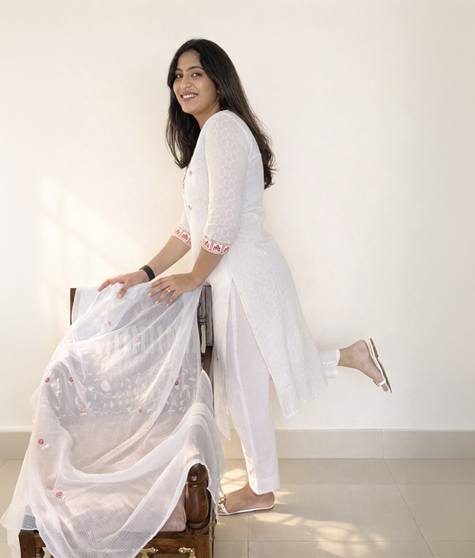 Ivory Rose Kurta Set