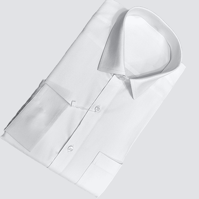 WHITE SELF DESIGN SHIRT