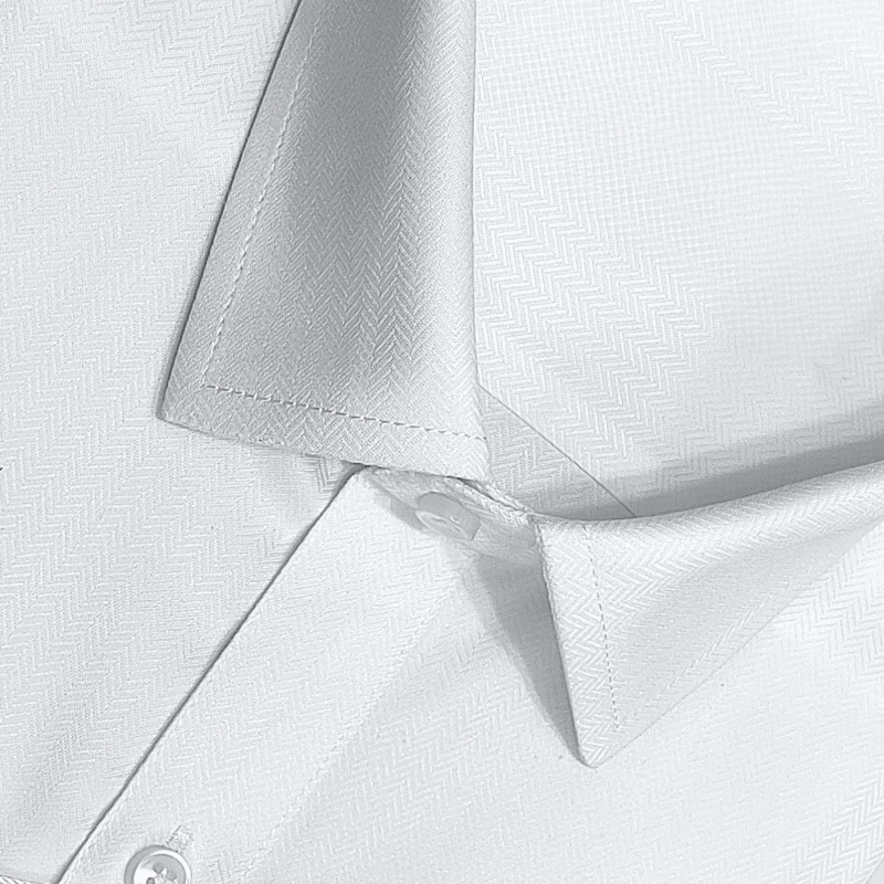 WHITE SELF DESIGN SHIRT