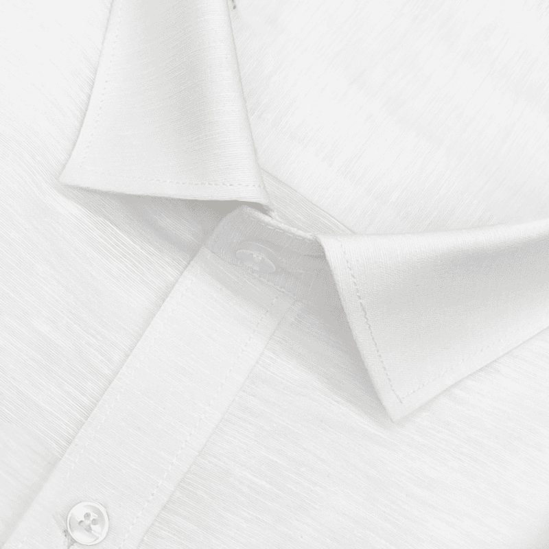 WHITE SELF DESIGN SHIRT