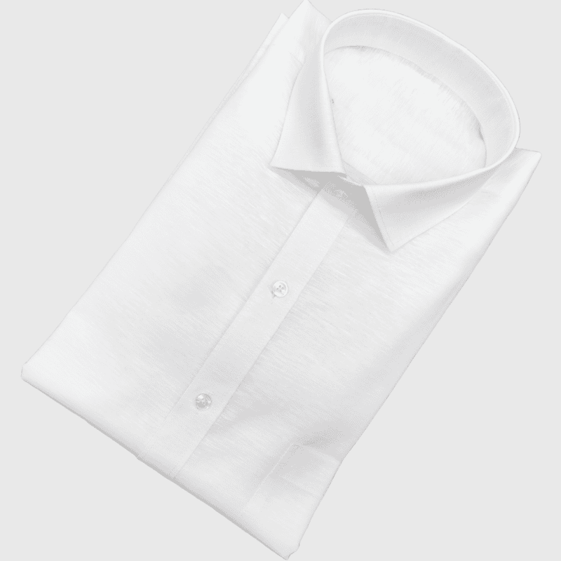 WHITE SELF DESIGN SHIRT