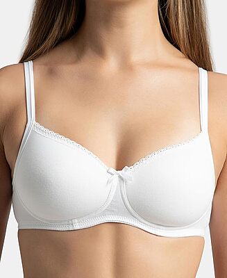 Jockey 1723 Super Combed Cotton Elastan Bra| Wirefree | Padded | Medium Coverage