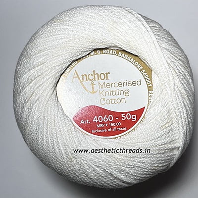 Anchor mercerised 4 ply knitting cotton- Art.4060 Anchor mercerised 4 ply knitting cotton- Art.4060