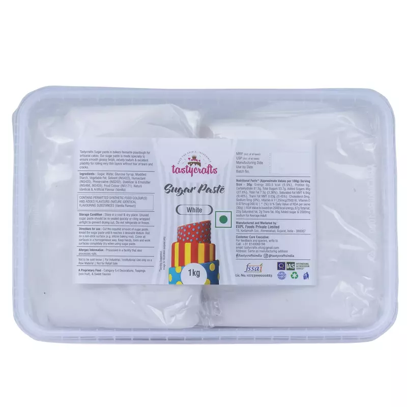 White Sugar Paste Premium - 250 gm | Tasty Crafts