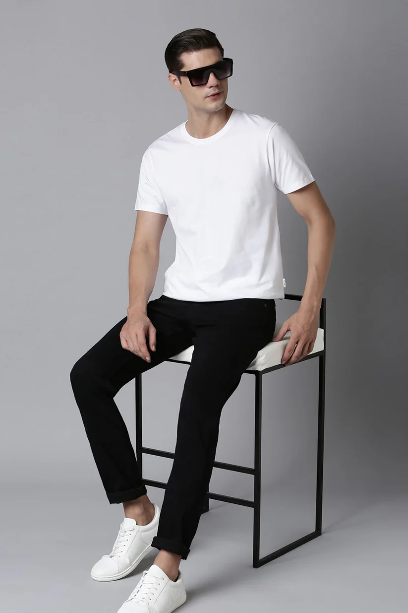 Cotton Plain Round Neck Tshirt