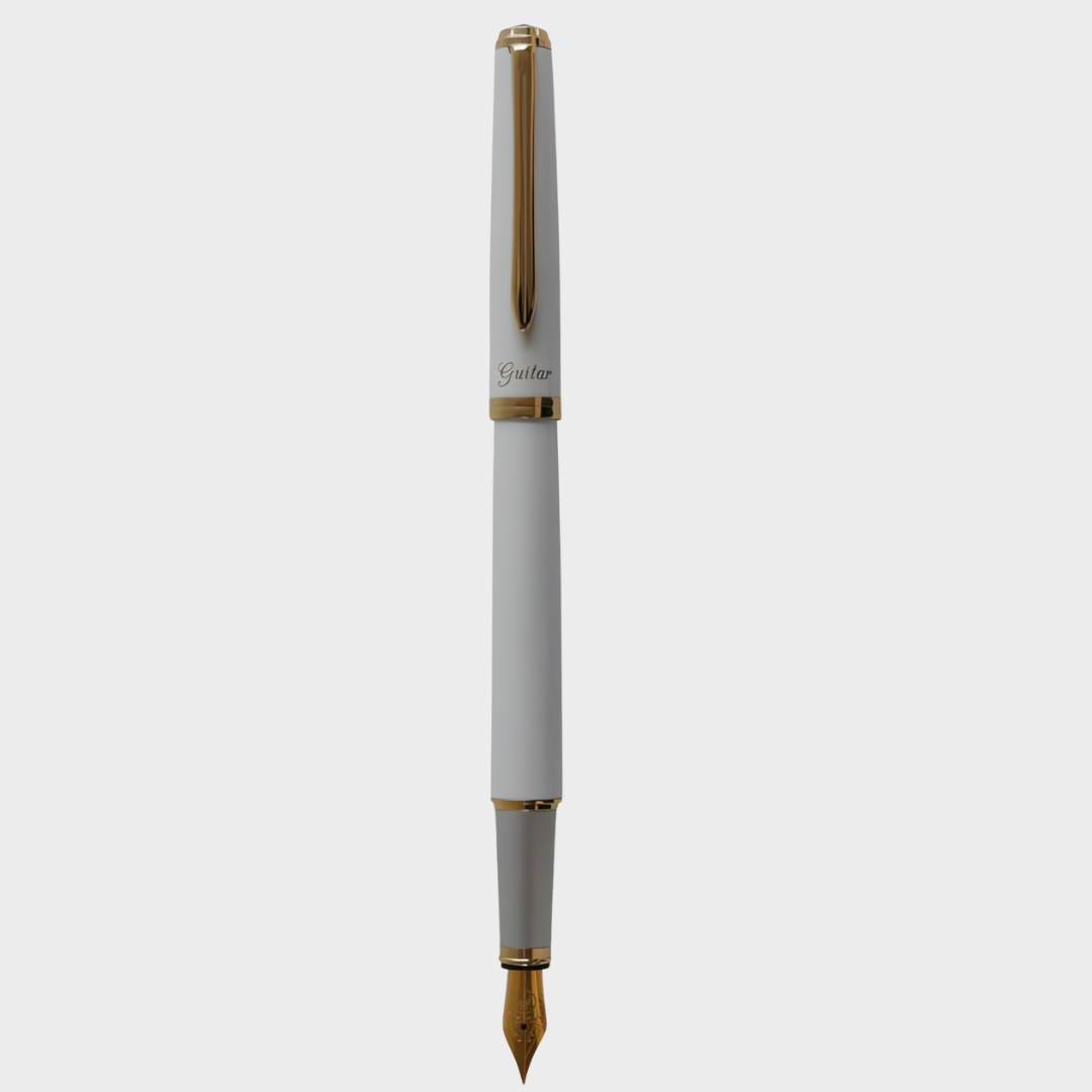 Guitar Fountain Pen Brillante White