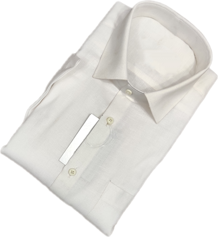 White Self Design Shirt