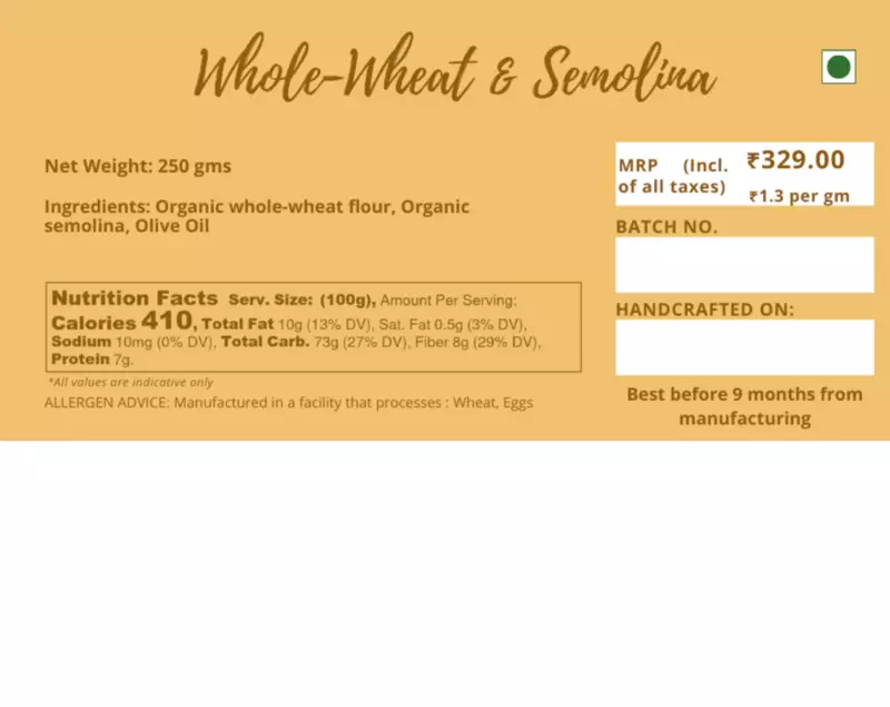 Spaghetti Wholewheat & Semolina