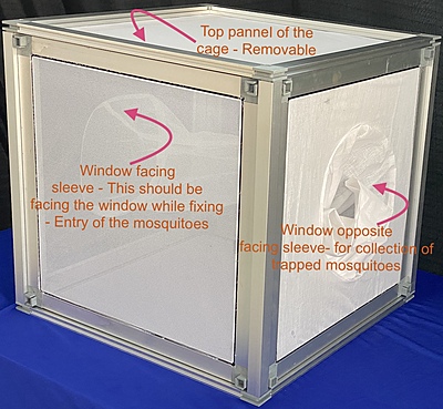 window entry and exit trap for the study of endophilic behavior of mosquitoes