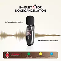 Portronics Dash 7 Type-C Wireless Microphone (POR-2290) – Plug & Play  | Black | 1 Year Warranty