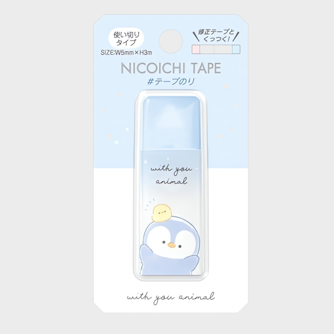Kamio Japan | Tape Glue | Nicoichi | With You Penguin