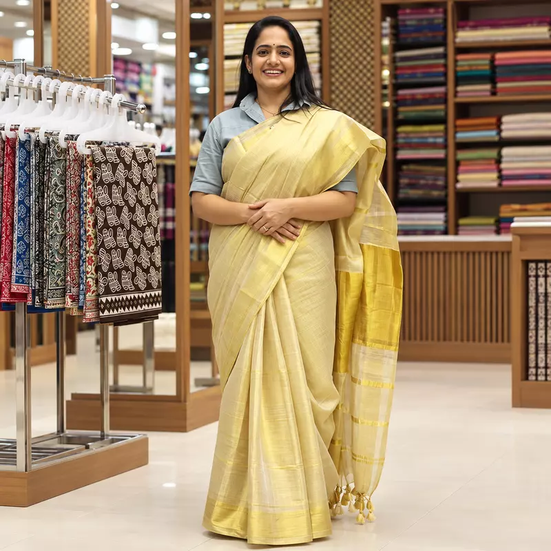 26i MALLCotton Tissue Saree