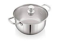 Sonu Stainless Steel Wonder Pot | Cooking Pot with Glass Lid, Triply Base