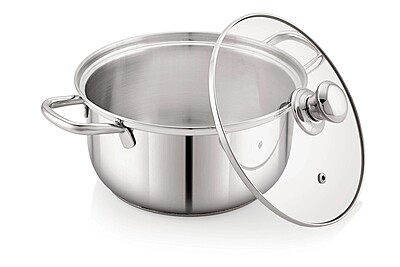 Sonu Stainless Steel Wonder Pot | Cooking Pot with Glass Lid, Triply Base