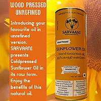 Wood Pressed Sunflower Oil (Mara Chekku - 1L Tin) | Cold Pressed