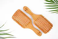 Natural bamboo hairbrush anti static detangling comb Natural bamboo hairbrush anti static detangling comb