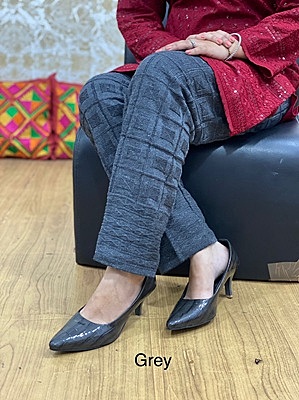 Woolen Knitted Pant - Grey