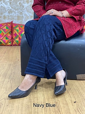 Woolen Knitted Pant - NavyBlue