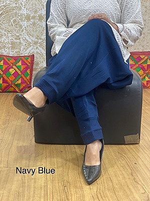 Woolen Knitted Salwar - NavyBlue