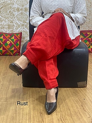 Woolen Knitted Salwar - Red