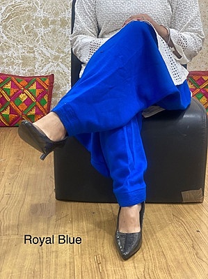 Woolen Knitted Salwar - RoyalBlue