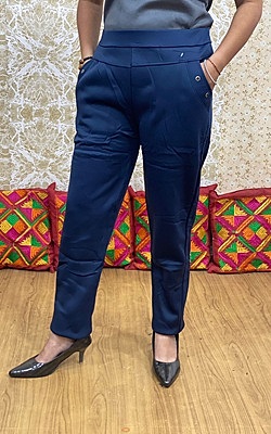 Woolen Knitted Trouser - NavyBlue