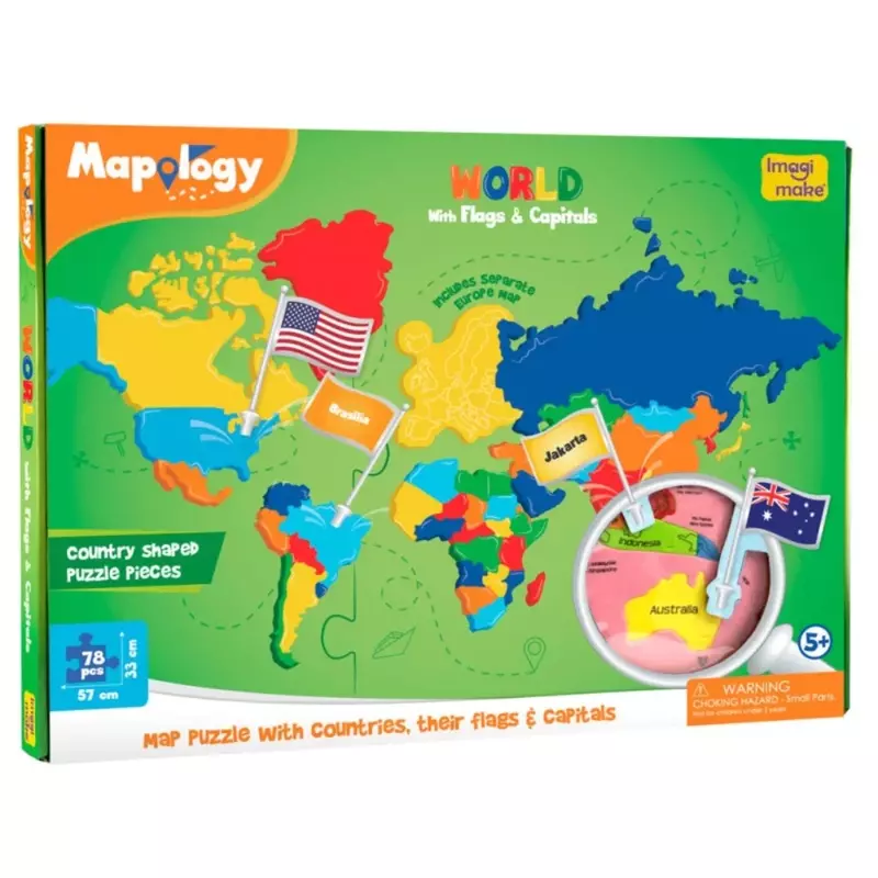 World With flags and Capital