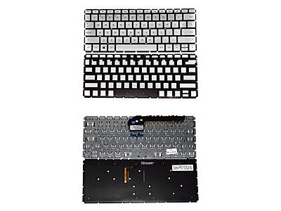 Laptop Keyboard Compatible For HP x360 13-D 13-AC000 13-AC033DX 13-AC040CA Backlit Silver Laptop Keyboard Compatible For HP x360 13-D 13-AC000 13-AC033DX 13-AC040CA Backlit Silver