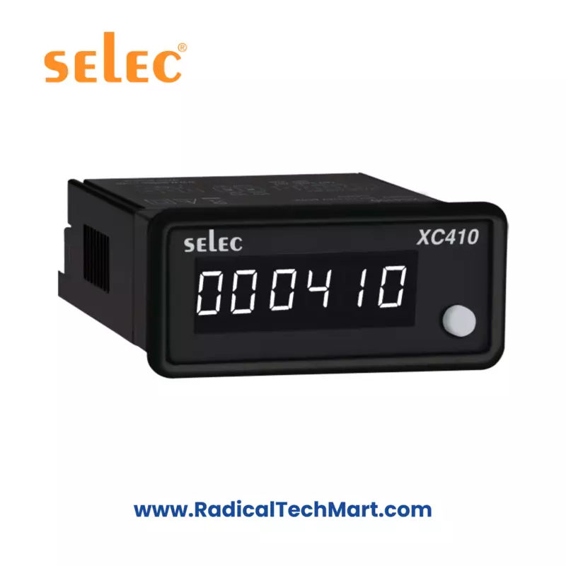 Selec XC410B Count Totaliser – 6 Digit LED Display Panel Mount