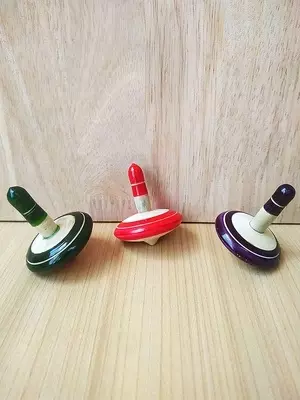 Channapatna Wooden Spinning Tops Toy Set